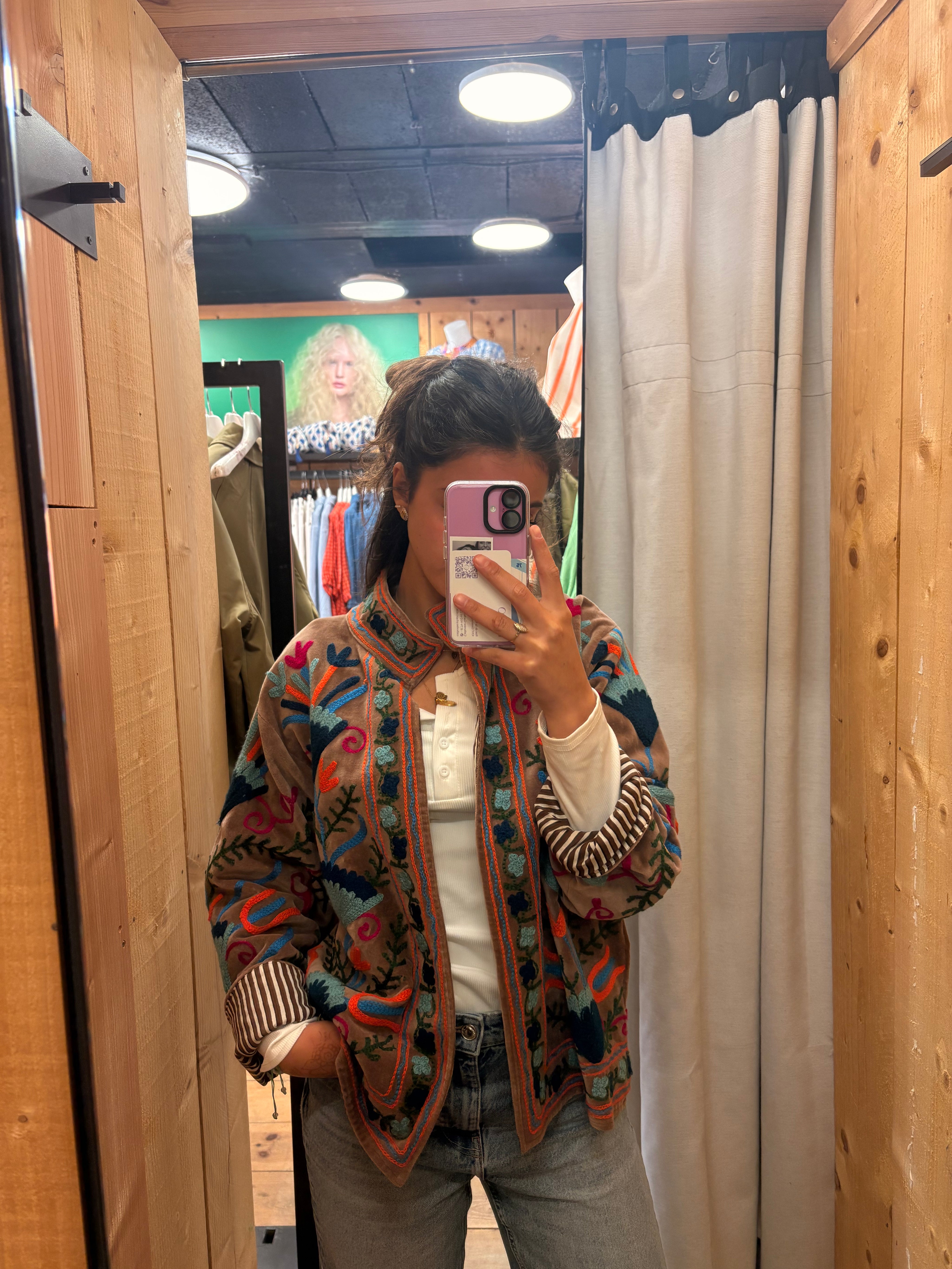 Veste Suzani- Veste velours Indienne