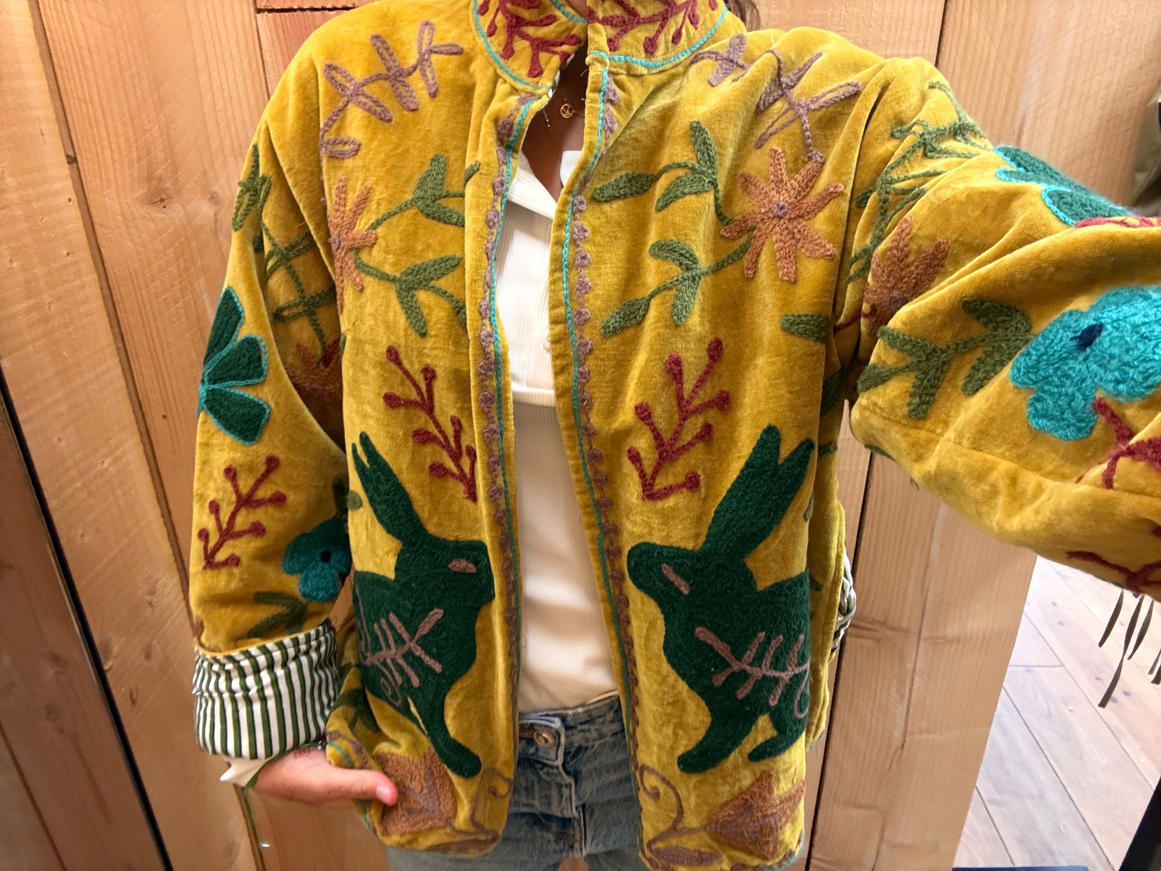 Veste Suzani- Veste velours Indienne