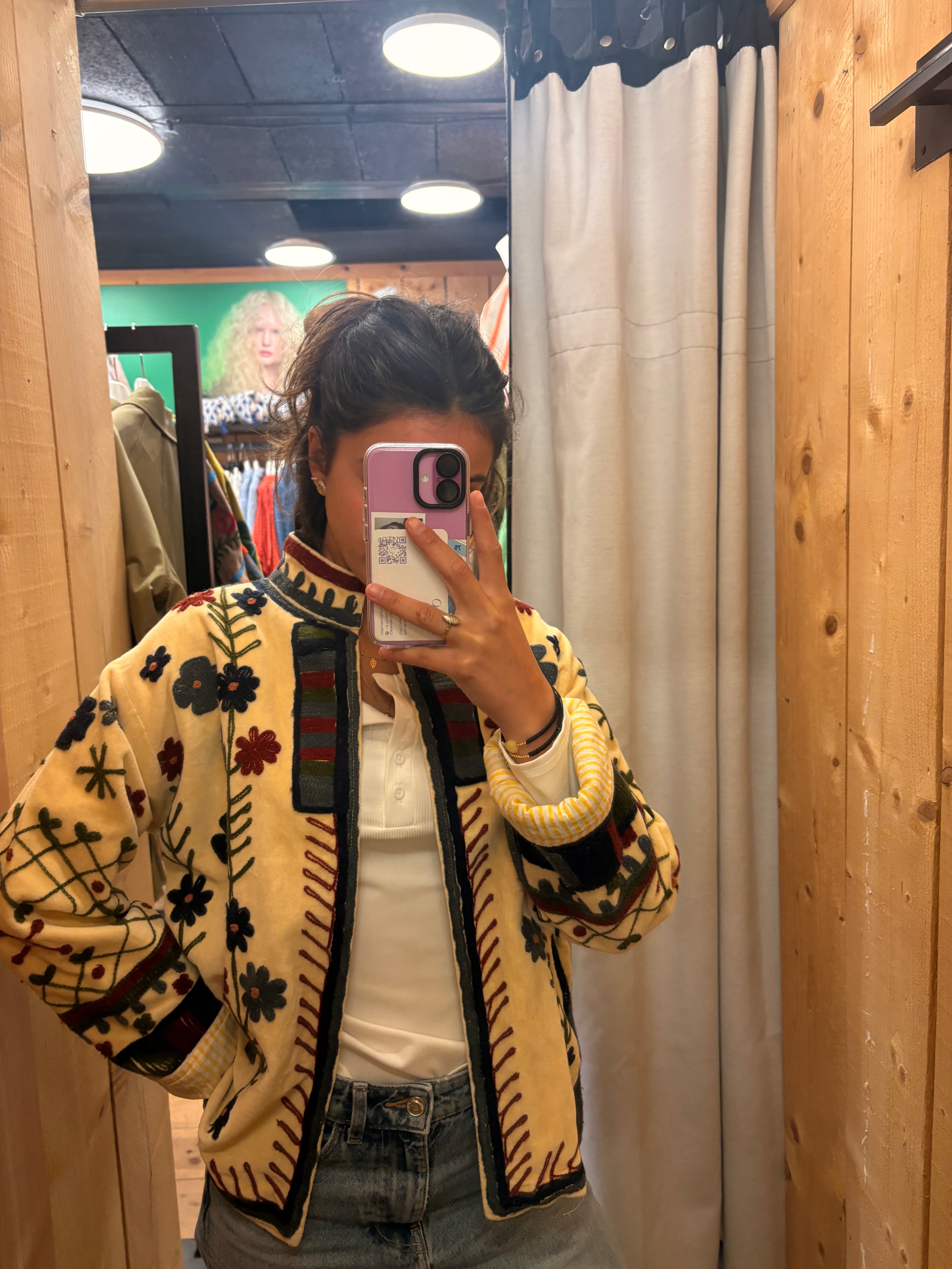 Veste Suzani- Veste velours Indienne