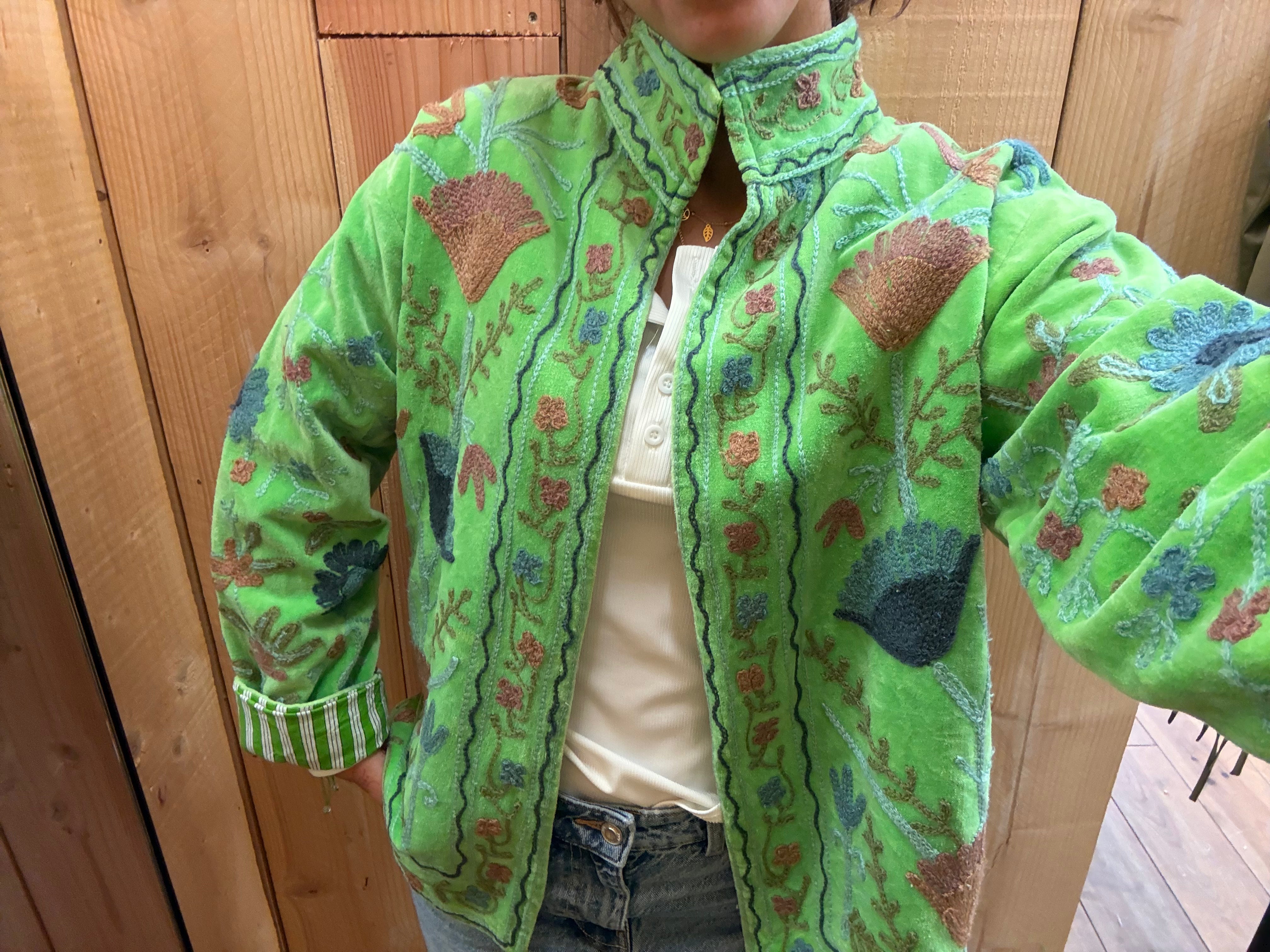 Veste Suzani- Veste velours Indienne