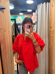 Blouse coton– Élégance & Volume