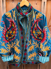 Veste Suzani- Veste velours Indienne