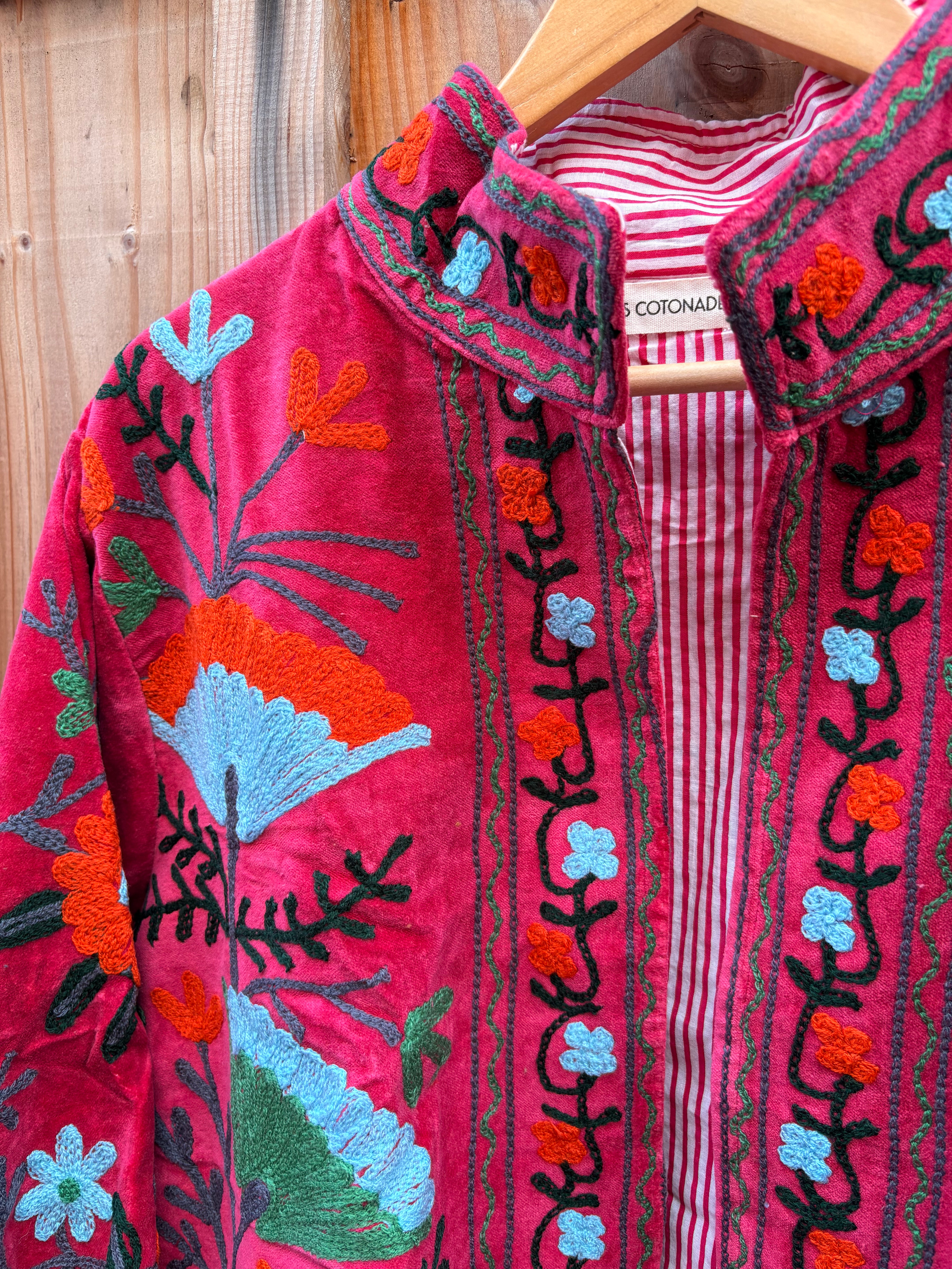 Veste Suzani- Veste velours Indienne