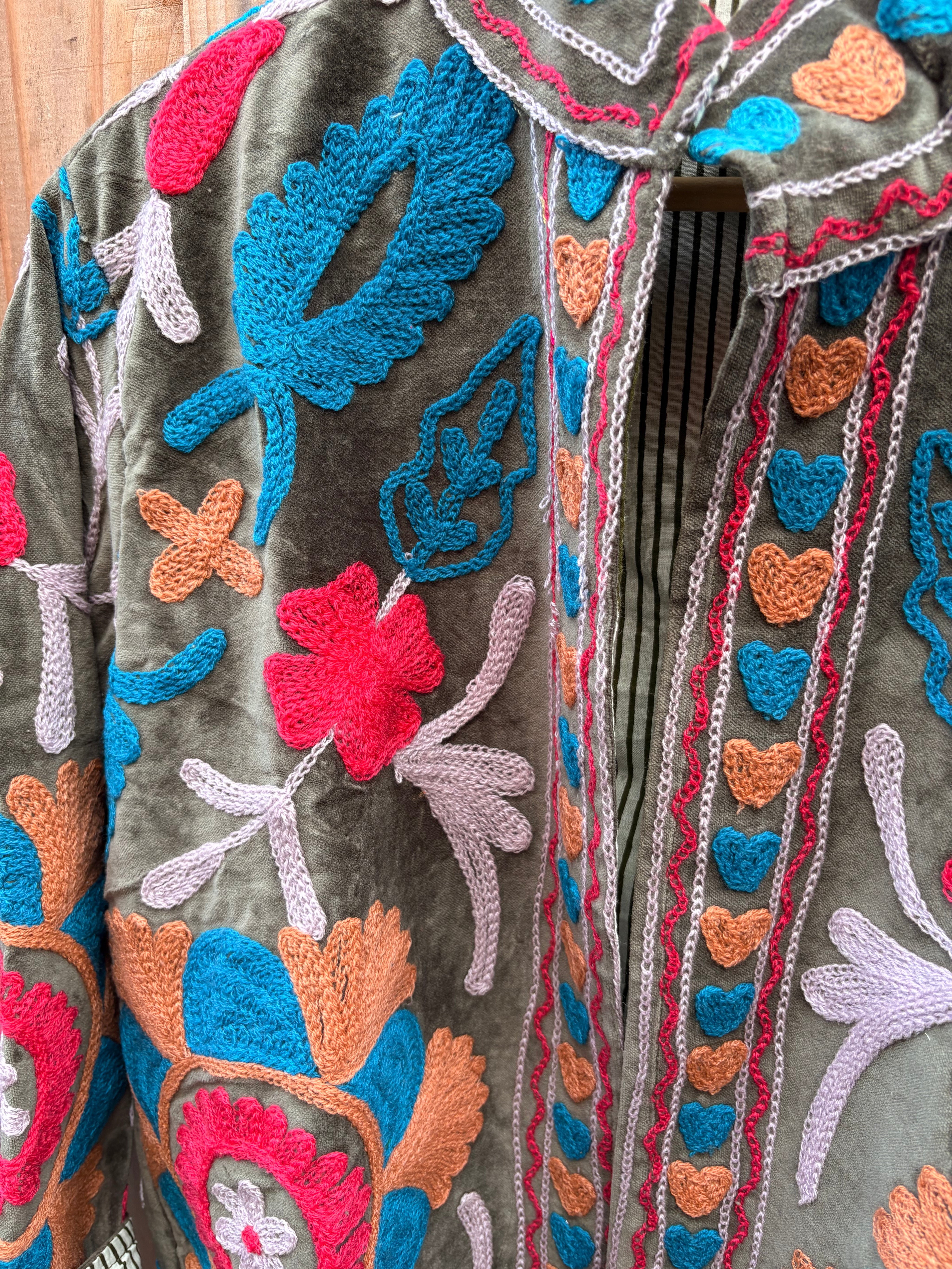 Veste Suzani- Veste velours Indienne