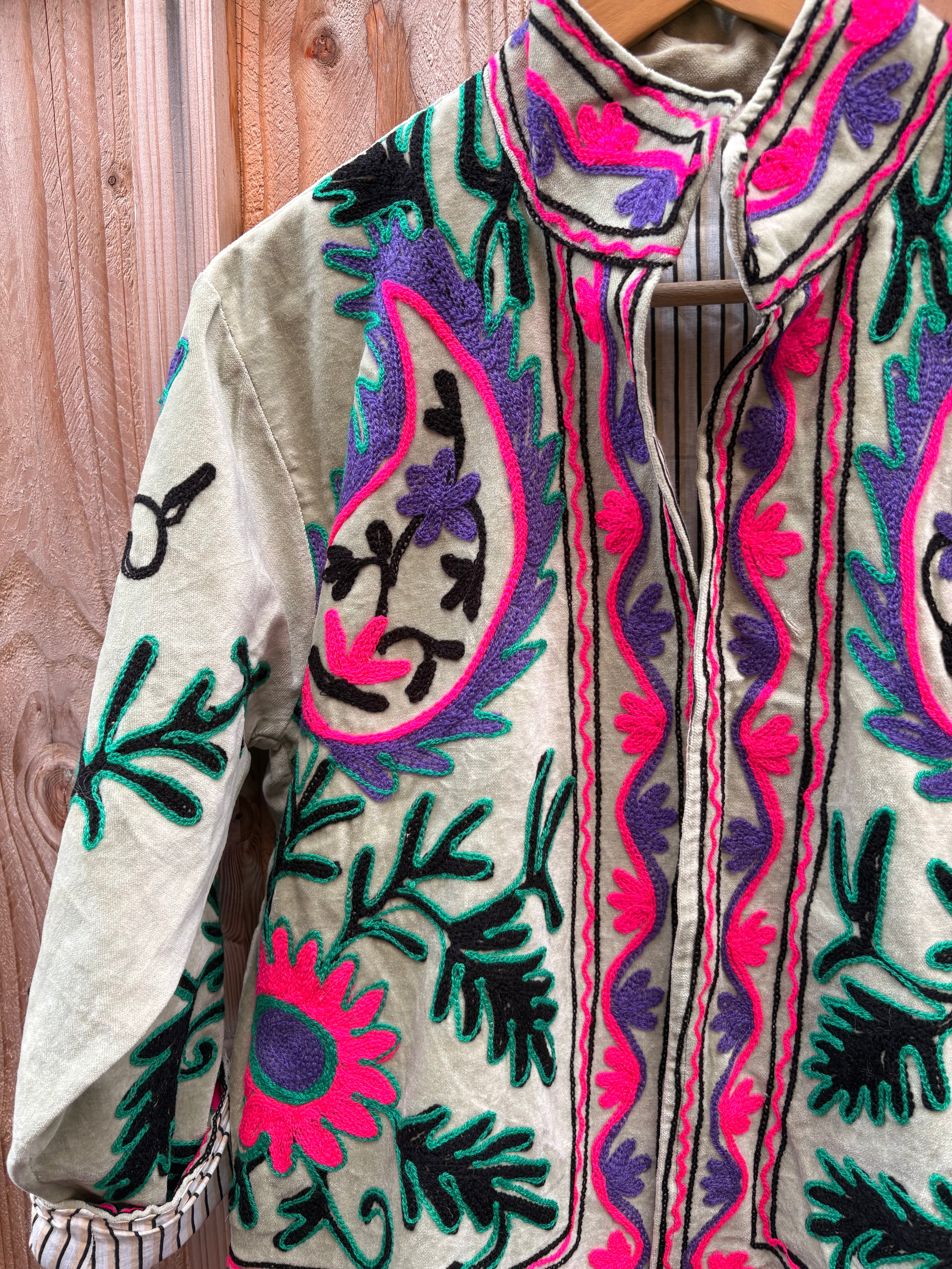 Veste Suzani- Veste velours Indienne