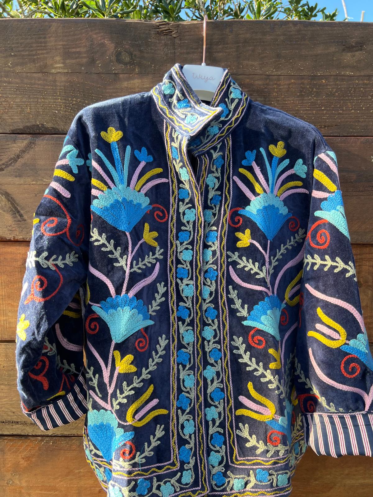 Veste Suzani- Veste velours Indienne