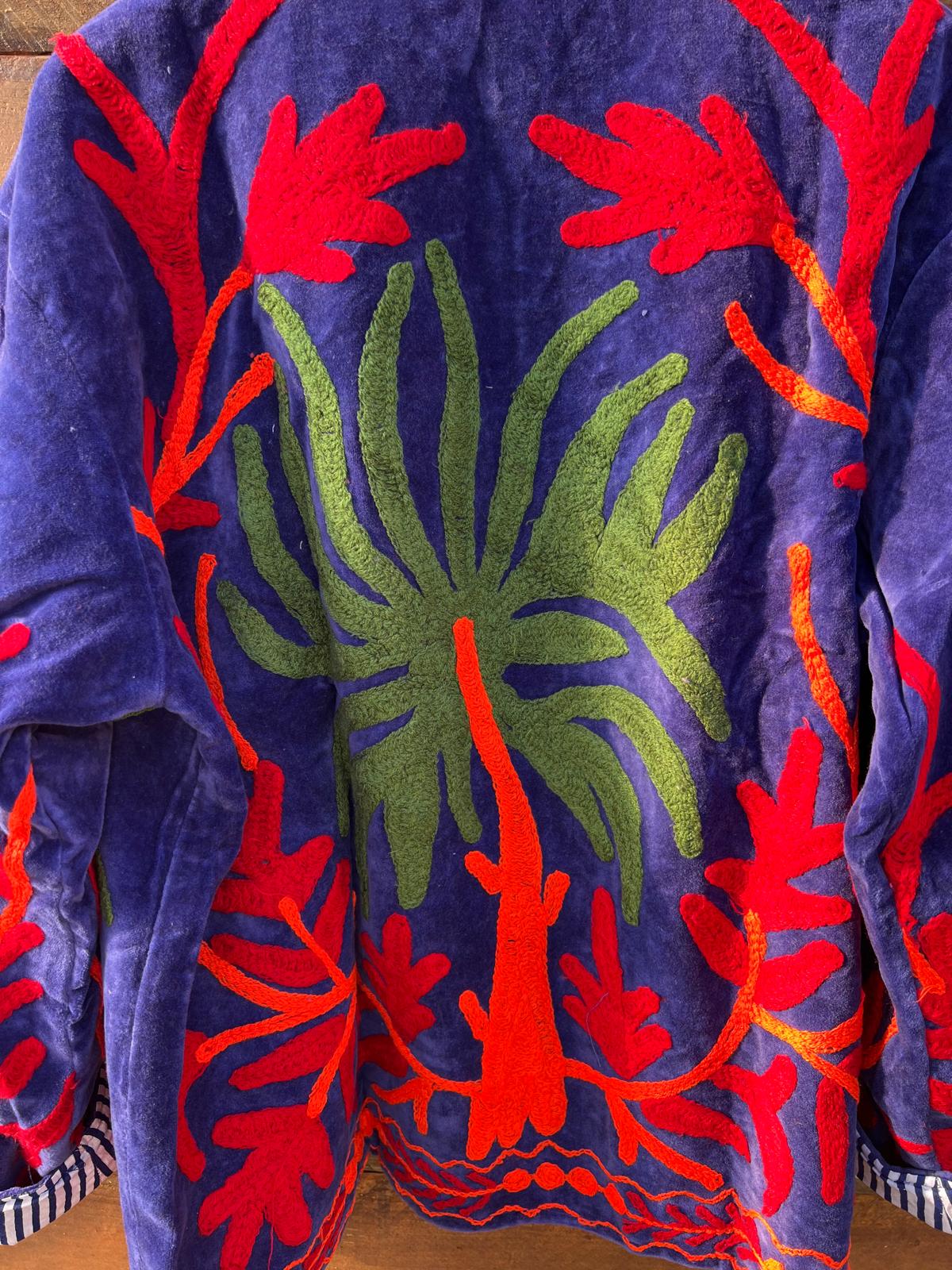 Veste Suzani- Veste velours Indienne