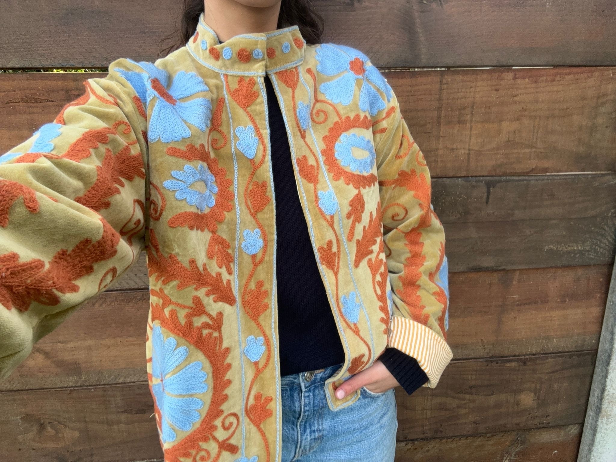 Veste Suzani- Veste velours Indienne