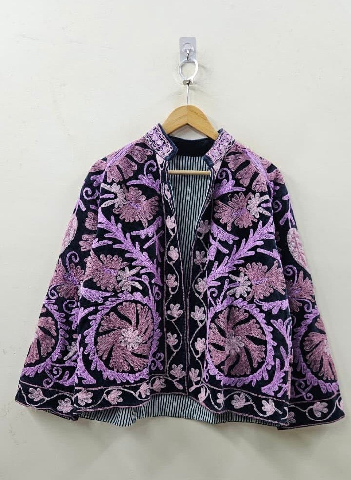 Veste Suzani- Veste velours Indienne