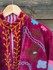 Veste Suzani- Veste velours Indienne