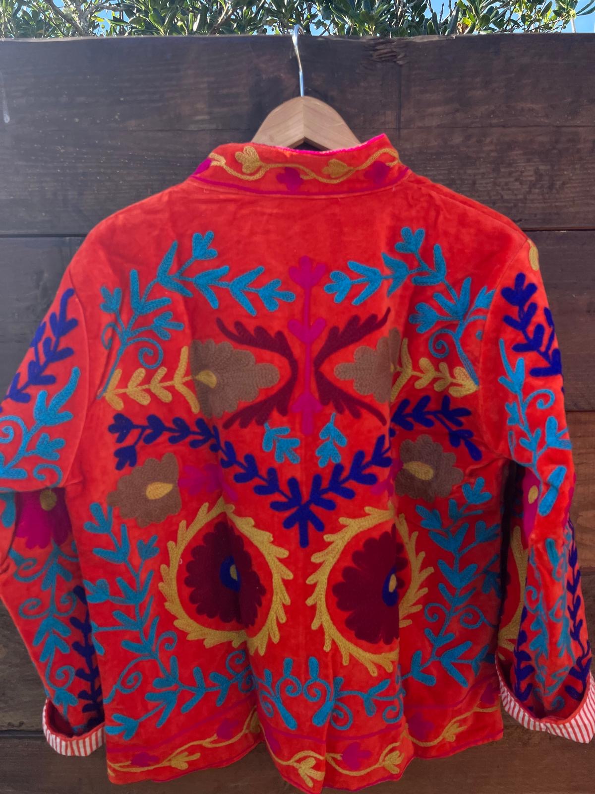 Veste Suzani- Veste velours Indienne