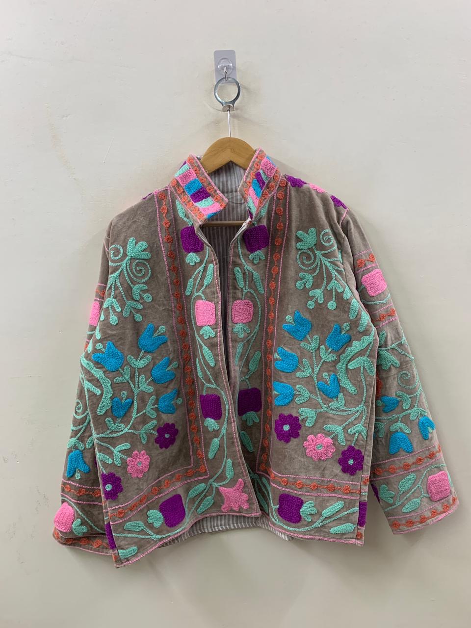 Veste Suzani- Veste velours Indienne