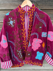 Veste Suzani- Veste velours Indienne