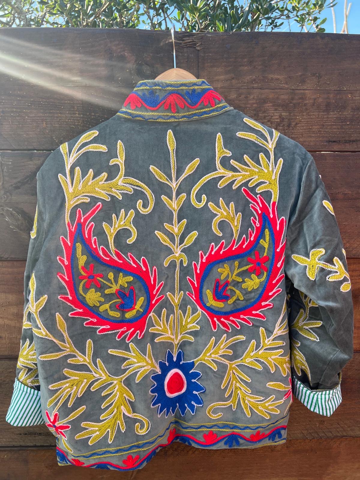 Veste Suzani- Veste velours Indienne