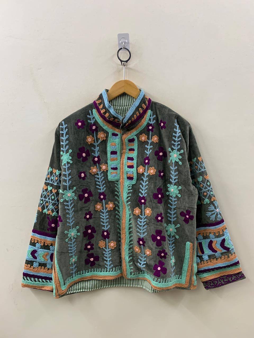 Veste Suzani- Veste velours Indienne