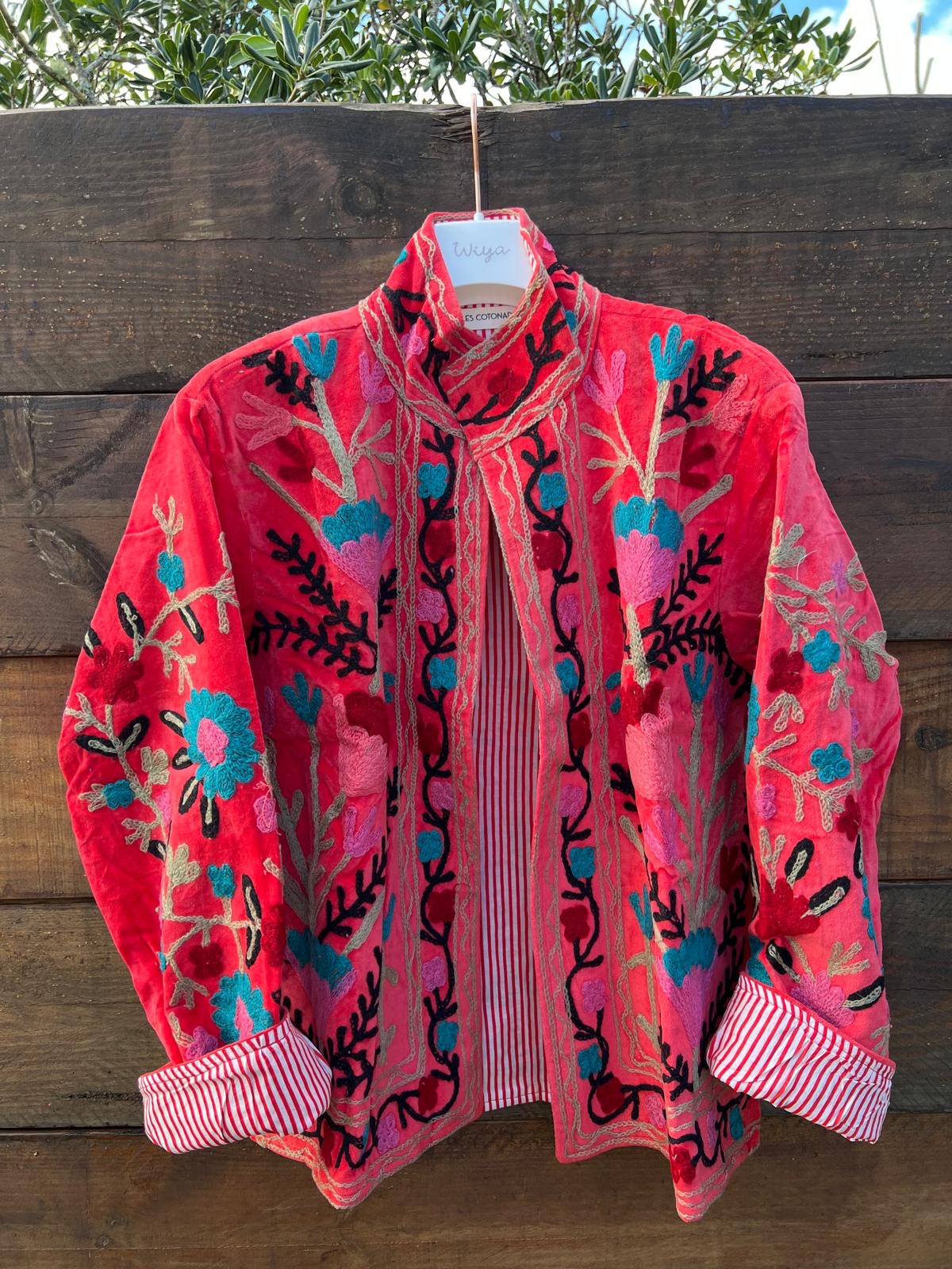 Veste Suzani- Veste velours Indienne